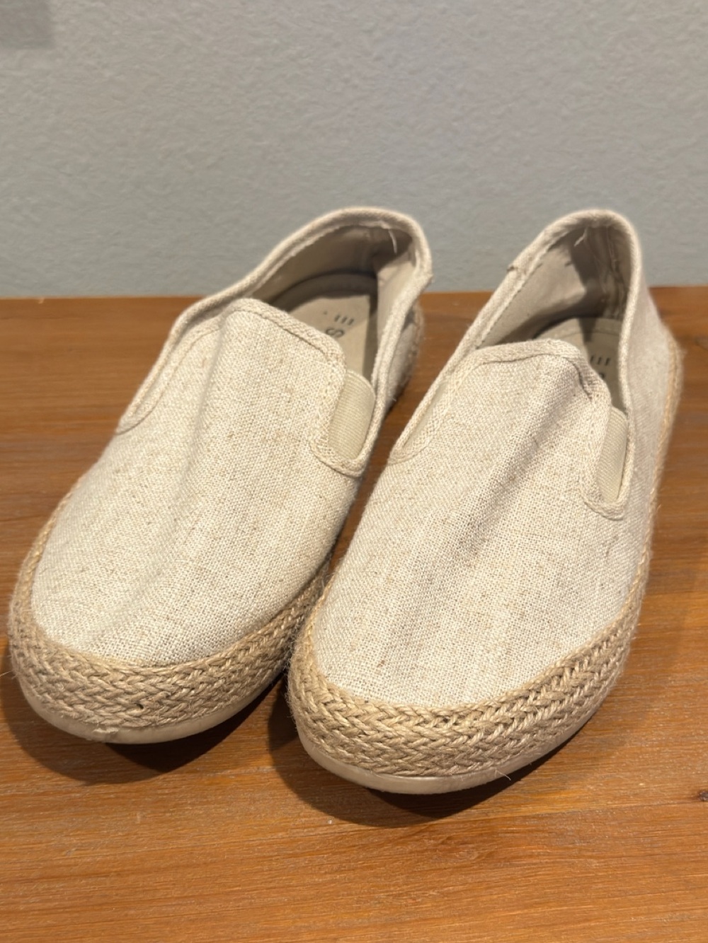 Esprit Nadine Natural Canvas + Jute Slip On Shoes 8.5 Womens